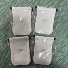 CHANEL ホワイト 巾着ポーチ　4枚セット
