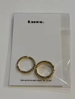 Larme. ゴールドツイストリング2個セット 11.5号