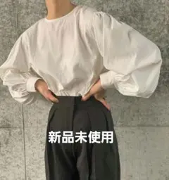 【セレクト モカ】ボリュームスリーブ ブラウス