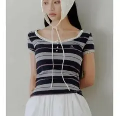 snidel レースデザインヘンリーネックTシャツのサムネイル