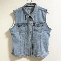 古着 デニムベスト44size（L size程）