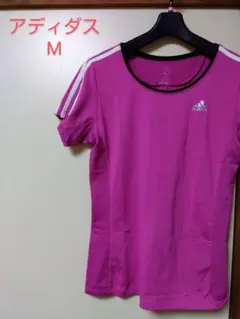 アディダス　ピンク半袖TシャツM