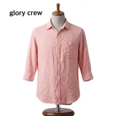 glory crew グローリー クルー リネン シャツ ピンク 麻100%のサムネイル
