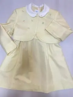 familiar 110入園 淡い黄色のフォーマルセット