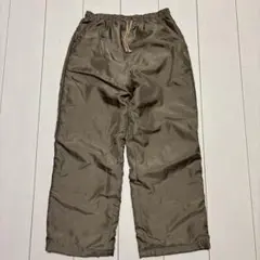最終値下げ★/ 軽量で暖かい裏フリースナイロンパンツ カーキ L
