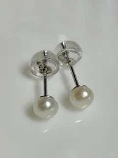 B6870 本真珠 ピアス 淡水 真珠 パール アクセサリー　ホワイト