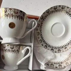 新品未使用ティーカップ・ソーサーセット 2個