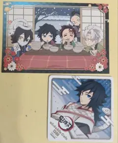 鬼滅の刃　ufotable cafe 巳年 コースター　冨岡義勇 大晦日