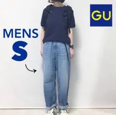 タグあり GU メンズ ワイドテーパードジーンズ TG Sサイズ