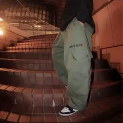 EASY MISS! カーゴパンツ Lサイズ オリーブグリーン