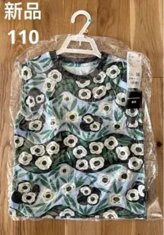 新品 110ユニクロ マリメッコ 花柄Tシャツ marimekko UNIQLO