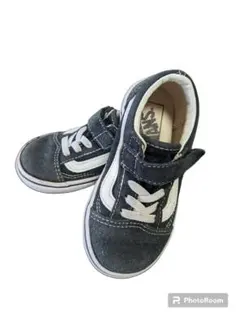 スニーカー　キッズ　バンズ　黒　16