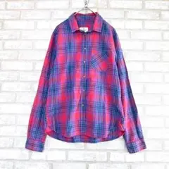 アメリカンイーグルアウトフィッターズ　チェック柄シャツ　赤　XSのサムネイル