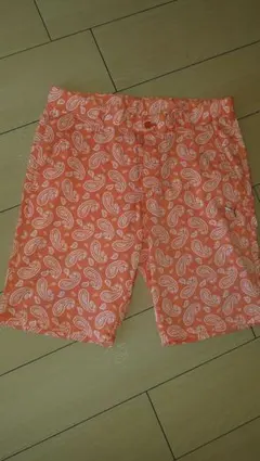 プーマ　PUMA オレンジ ペイズリー柄 ショートパンツ