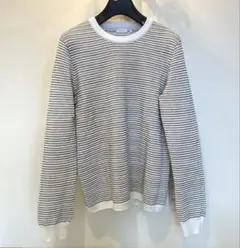 Calvin Klein ストライプクルーネックニット Mサイズ