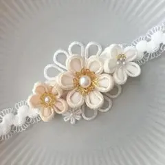 初節句　お食い初め　つまみ細工　ベビーヘアバンド　髪飾り　ベビー袴