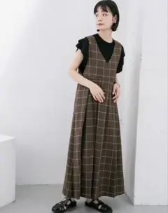 KBF ワンピース BIGプリーツジャンパースカート KB16-26J050