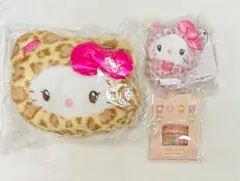 【正規品】　ギャルクマ　キティ　ヒョウ柄ポシェット、マスコット／ラテクマ紙テープ