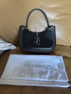 ジミーチュウ　ヴァレンヌホーボーS　ハンドバッグ　レザー　ブラック　美品のサムネイル