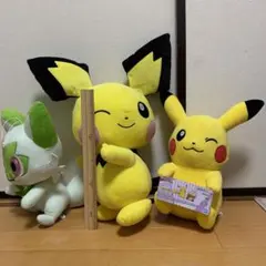 ポケモン ぬいぐるみ ピカチュウ プラスル リオル定規はついていません。
