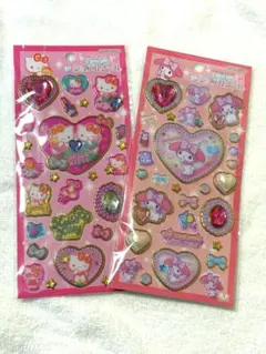 マイメロ キティ 2点セット ★ サンリオ キラキラジュエルシール シール