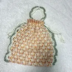 かぎ針編み ハンドメイド フリル バッグ