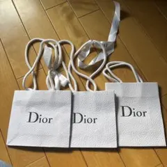 Dior ショップ袋 3枚セット ホワイト