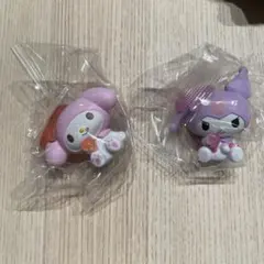 サンリオキャラクターズジャムジェリーフィギュア 2 マイメロ、クロミ