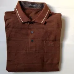 U.Prenoma ブラウン ポロシャツ 長袖LLサイズ