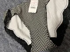 エメフィール　ショーツM 廃盤レア柄　サイドブラックレース　ボーダー　ストライプ