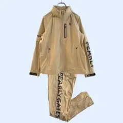 PEARLY GATES フード付きレインウェア グレー/オレンジ上下セット美品