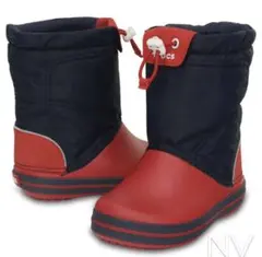 crocs スノーブーツ レッド/ネイビー