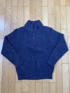 UNIQLOネイビー ハイネックセーター ジッパー付き