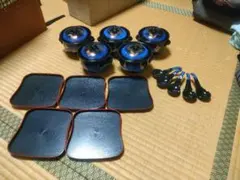 陶器 蓋付き小鉢 小皿 レンゲ 5客セット 和食器 レンジ可 美濃焼 水峰窯 蝶