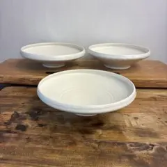 新品　陶器　陶芸作家　浅鉢3個　404