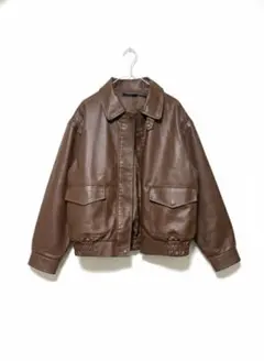 ブラウンレザージャケット　cpcm フリーサイズ