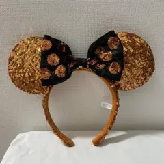 【美品/即発送】ディズニー ハロウィンスパンコールカチューシャ