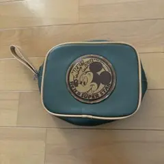 レトロ　ヴィンテージ　ミッキーマウス ポーチ ダークグリーン　セカンドバッグ