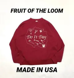 アメリカ製 フルーツオブザルーム プリントスウェット Mサイズ 美品