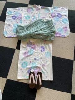 女の子用浴衣(120)下駄(20センチ)セット