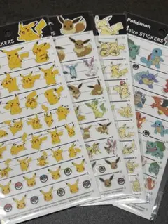 ポケモン 4サイズ ステッカー4点セット