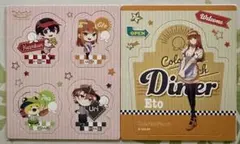 カラフルピーチ　マグネットコレクションガム　カラピチダイナー　2枚セット　えと