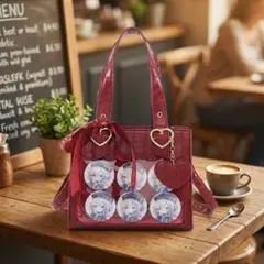 【新品】赤　痛バック　ショルダーバック　トートバック　痛バ　大容量推し活　レッド