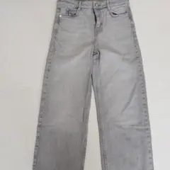 ZARA グレー ストレートデニム