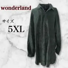 【5XL】wonderland メンズ コーデュロイ カーキ ビッグシルエットのサムネイル