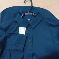 UNIQLO スーピマコットンストレッチシャツ レディース 長袖 黒 М