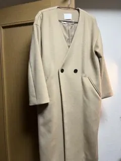 HARE ハレ ベージュ ダブルブレスト チェスターコート