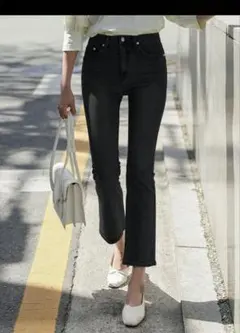 DAZY SHIEN ハイウエストブーツカットデニム フレアパンツ S