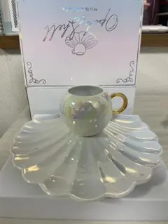 Francfranc オパールシェル マグ＆プレート セット