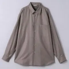 AURALEE SUPER LIGHT WOOL SHIRT ブラウン 46のサムネイル